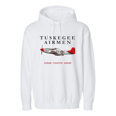 P51d Red Tail Mustang Garment-Dyed Fleece Hoodie