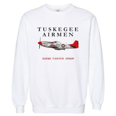 P51d Red Tail Mustang Garment-Dyed Sweatshirt