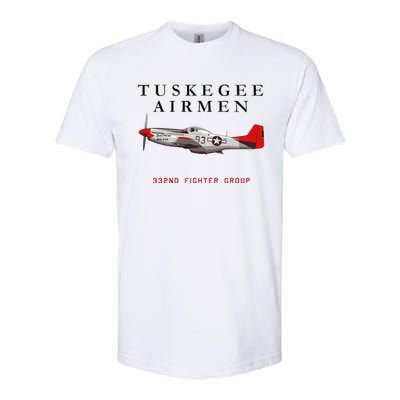 P51d Red Tail Mustang Softstyle CVC T-Shirt