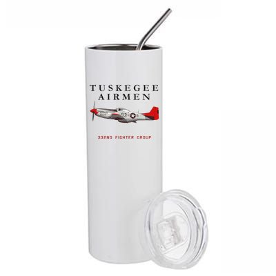 P51d Red Tail Mustang Stainless Steel Tumbler