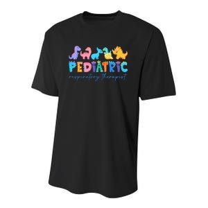 Pediatric Respiratory Therapist Dinosaur Nurse Appreciation Youth Performance Sprint T-Shirt