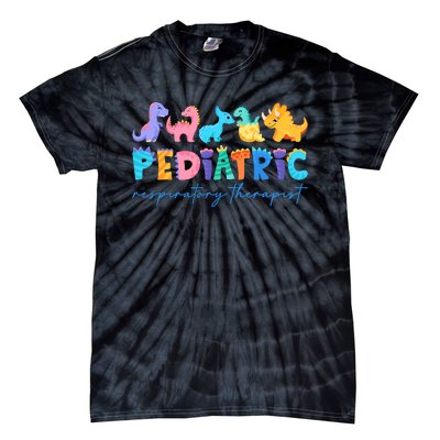 Pediatric Respiratory Therapist Dinosaur Nurse Appreciation Tie-Dye T-Shirt