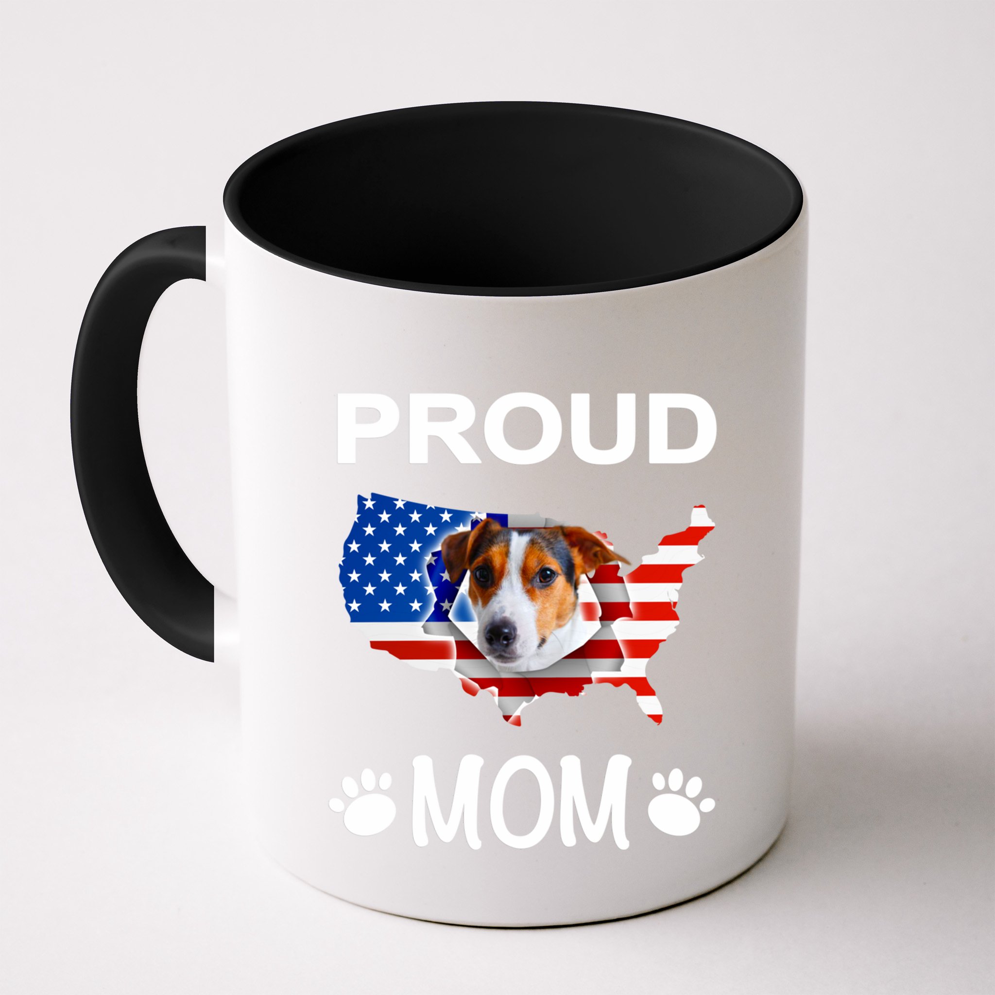 Parson Russel Terrier Russel Terrier Proud Patriot Mom Funny Gift Mug