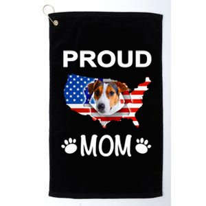 Parson Russel Terrier Russel Terrier Proud Patriot Mom Funny Gift Platinum Collection Golf Towel