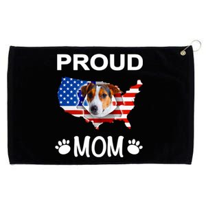 Parson Russel Terrier Russel Terrier Proud Patriot Mom Funny Gift Grommeted Golf Towel