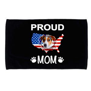 Parson Russel Terrier Russel Terrier Proud Patriot Mom Funny Gift Microfiber Hand Towel