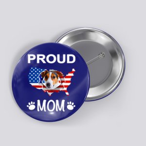 Parson Russel Terrier Russel Terrier Proud Patriot Mom Funny Gift Button