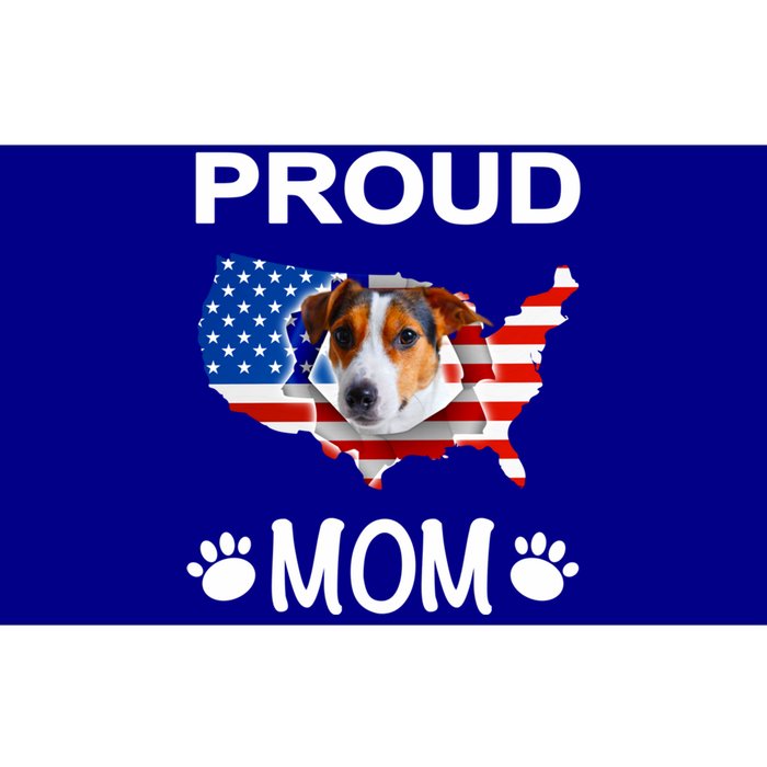 Parson Russel Terrier Russel Terrier Proud Patriot Mom Funny Gift Bumper Sticker