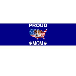 Parson Russel Terrier Russel Terrier Proud Patriot Mom Funny Gift Bumper Sticker