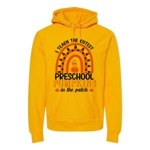 Preschool Rainbow Teacher I Teach The Cutest Pumpkins Gift Premium Hoodie