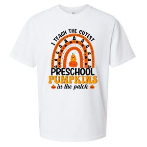 Preschool Rainbow Teacher I Teach The Cutest Pumpkins Gift Sueded Cloud Jersey T-Shirt