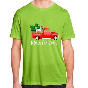 Poodle Red Truck Christmas Tree Xmas Dog Lover Funny Gift Adult ChromaSoft Performance T-Shirt