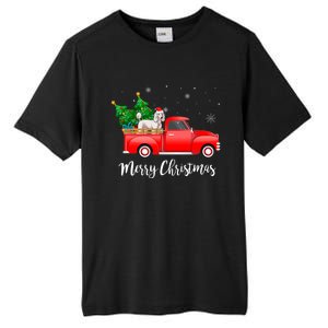 Poodle Red Truck Christmas Tree Xmas Dog Lover Funny Gift Tall Fusion ChromaSoft Performance T-Shirt