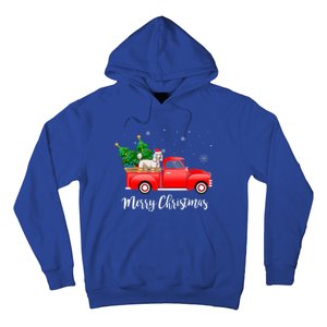 Poodle Red Truck Christmas Tree Xmas Dog Lover Funny Gift Hoodie