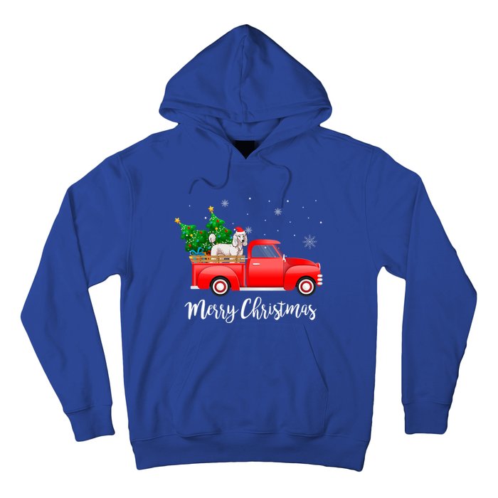 Poodle Red Truck Christmas Tree Xmas Dog Lover Funny Gift Hoodie