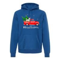 Poodle Red Truck Christmas Tree Xmas Dog Lover Funny Gift Premium Hoodie