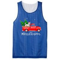 Poodle Red Truck Christmas Tree Xmas Dog Lover Funny Gift Mesh Reversible Basketball Jersey Tank