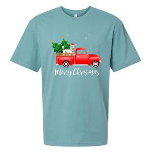 Poodle Red Truck Christmas Tree Xmas Dog Lover Funny Gift Sueded Cloud Jersey T-Shirt