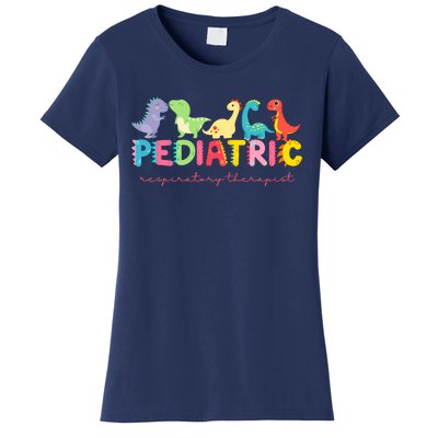 Pediatric Respiratory Therapist Dinosaur Nurse Appreciation Women's T-Shirt