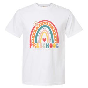 Preschool Rainbow Teacher Team Preschool Squad Gift Garment-Dyed Heavyweight T-Shirt