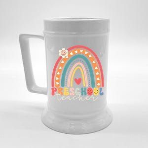 Preschool Rainbow Teacher Team Preschool Squad Gift Beer Stein