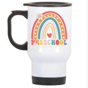 Preschool Rainbow Teacher Team Preschool Squad Gift Stainless Steel Travel Mug