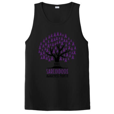 Purple Ribbon Tree April Sarcoidosis Awareness Month Gift PosiCharge Competitor Tank