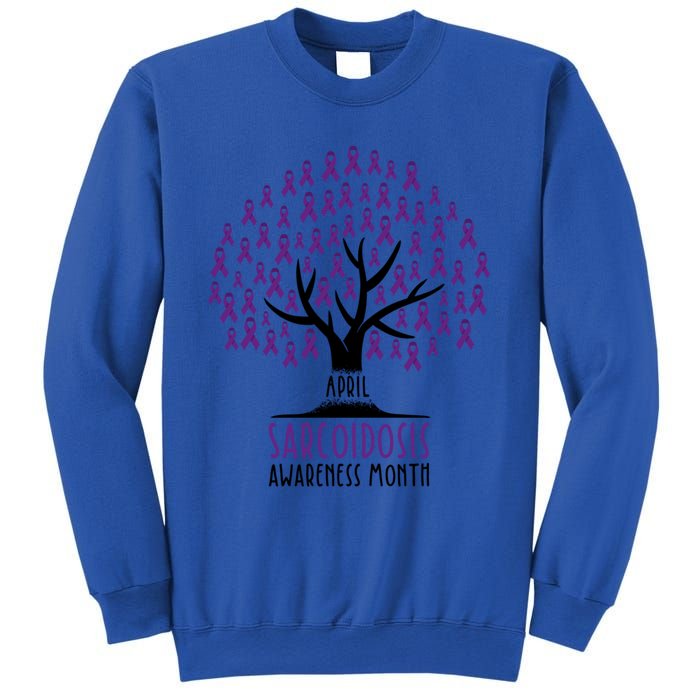 Purple Ribbon Tree April Sarcoidosis Awareness Month Gift Sweatshirt