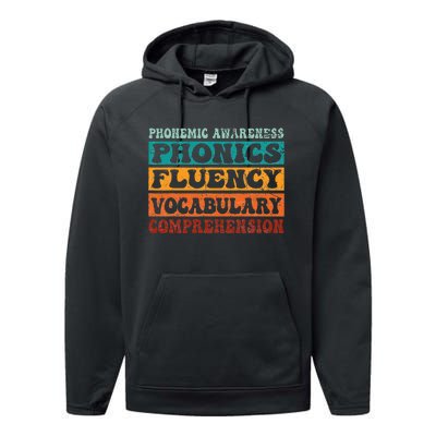 Phonemic Reading Teacher Science of Reading Phonics Performance Fleece Hoodie