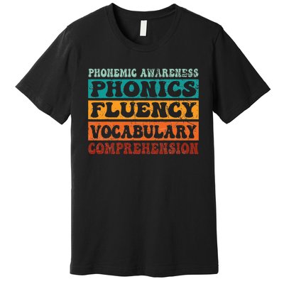 Phonemic Reading Teacher Science of Reading Phonics Premium T-Shirt