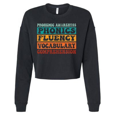 Phonemic Reading Teacher Science of Reading Phonics Cropped Pullover Crew
