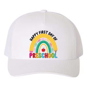 Preschool Rainbow Teacher Happy First Day Of Preschool Great Gift Yupoong Adult 5-Panel Trucker Hat