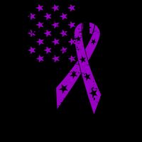 Purple Ribbon US Flag Epileptic Epilepsy Awareness Month Bag