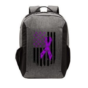 Purple Ribbon US Flag Epileptic Epilepsy Awareness Month Vector Backpack