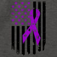 Purple Ribbon US Flag Epileptic Epilepsy Awareness Month Vector Backpack
