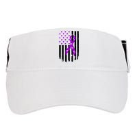 Purple Ribbon US Flag Epileptic Epilepsy Awareness Month Adult Drive Performance Visor