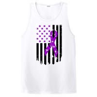 Purple Ribbon US Flag Epileptic Epilepsy Awareness Month PosiCharge Competitor Tank