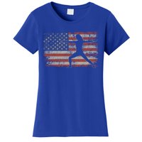 Pilates Retro Usa Flag Fitness 4th Of July Pilates Gift Women's T-Shirt