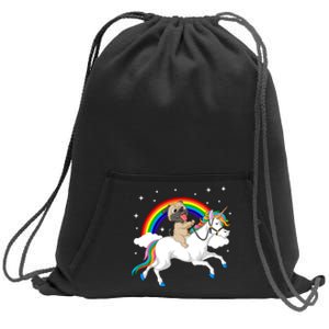 Pug Riding Unicorn Sweatshirt Cinch Pack Bag