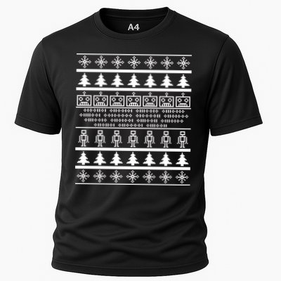 Pixel Robot Ugly Christmas Performance Shirt
