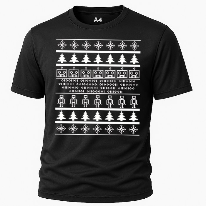 Pixel Robot Ugly Christmas Performance Shirt