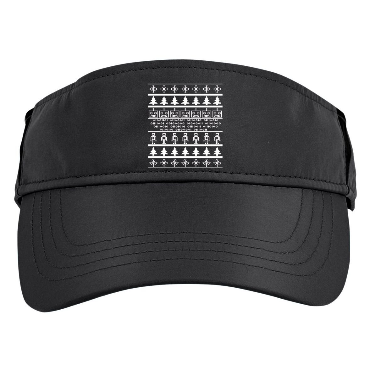 Pixel Robot Ugly Christmas Adult Drive Performance Visor
