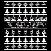 Pixel Robot Ugly Christmas Youth Performance Sprint T-Shirt