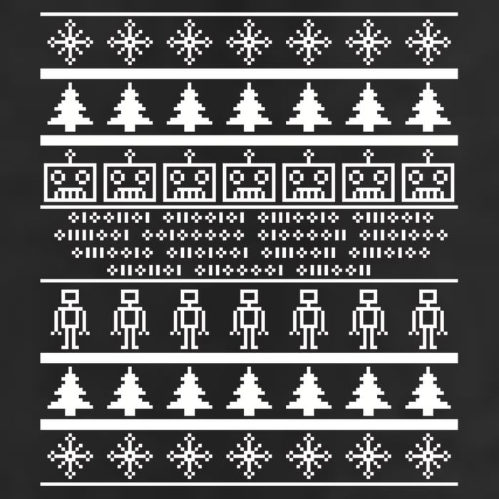 Pixel Robot Ugly Christmas Hat