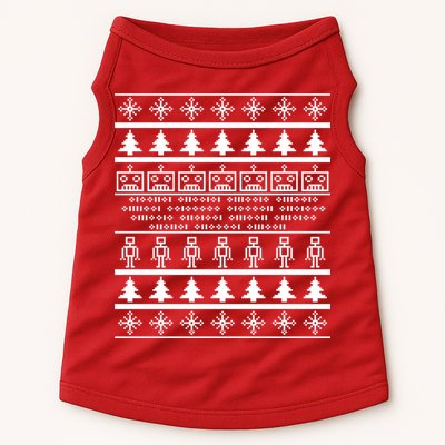 Pixel Robot Ugly Christmas Doggie Tank