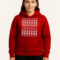 Pixel Robot Ugly Christmas Hoodie