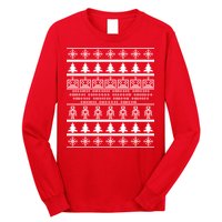 Pixel Robot Ugly Christmas Long Sleeve Shirt