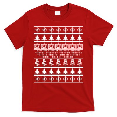Pixel Robot Ugly Christmas T-Shirt