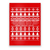 Pixel Robot Ugly Christmas Poster