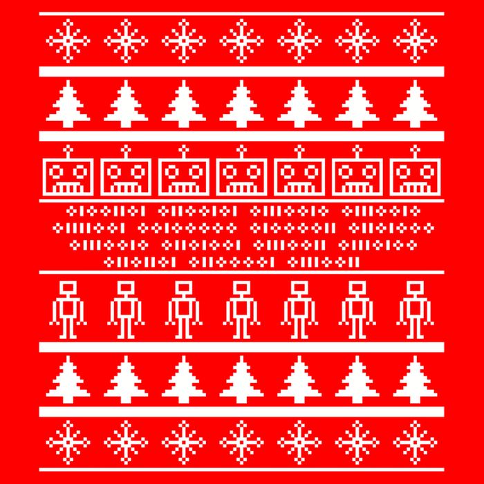Pixel Robot Ugly Christmas 25L Jumbo Tote